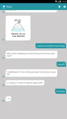 Wysa android App screenshot 1